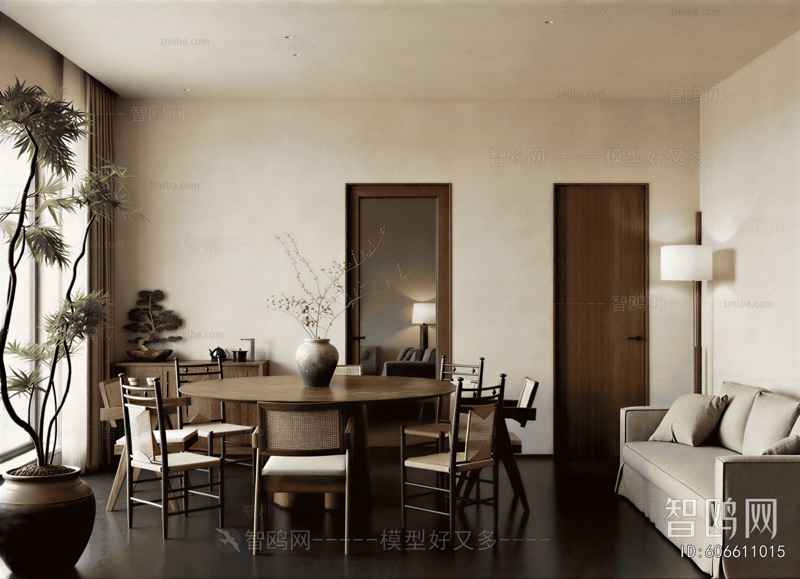 Wabi-sabi Style Dining Room