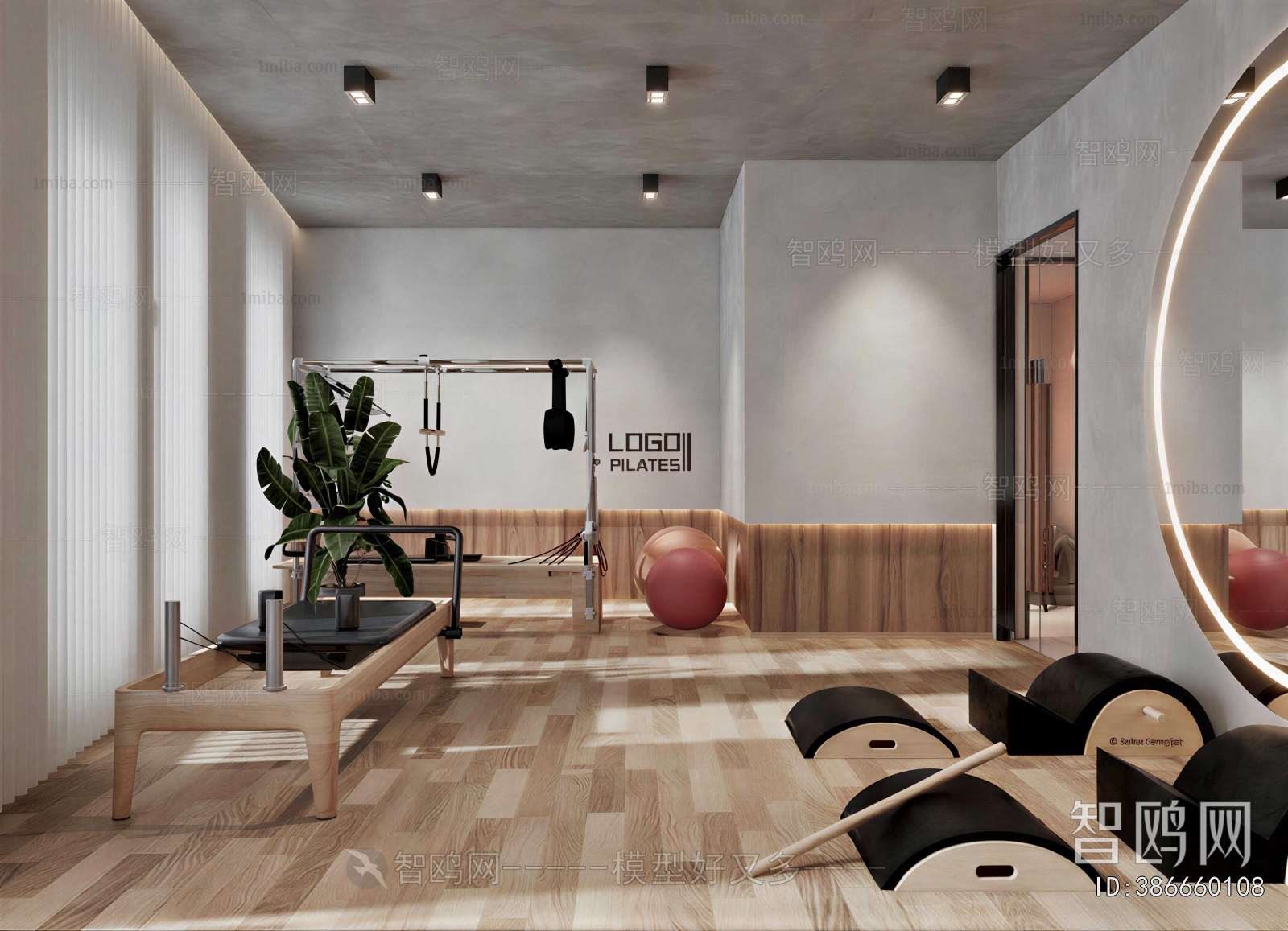 Wabi-sabi Style Yoga Room