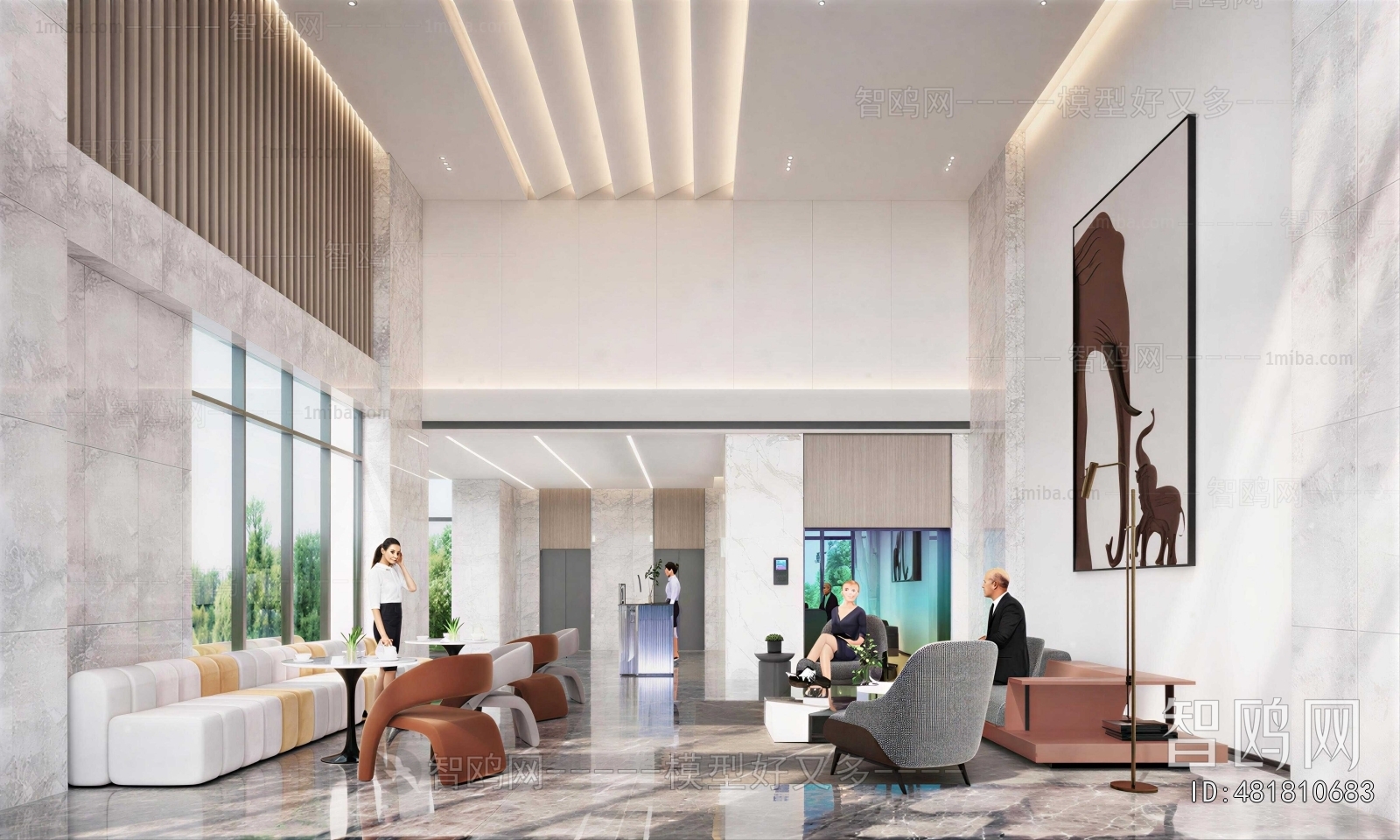 Modern Office Reception Desk
