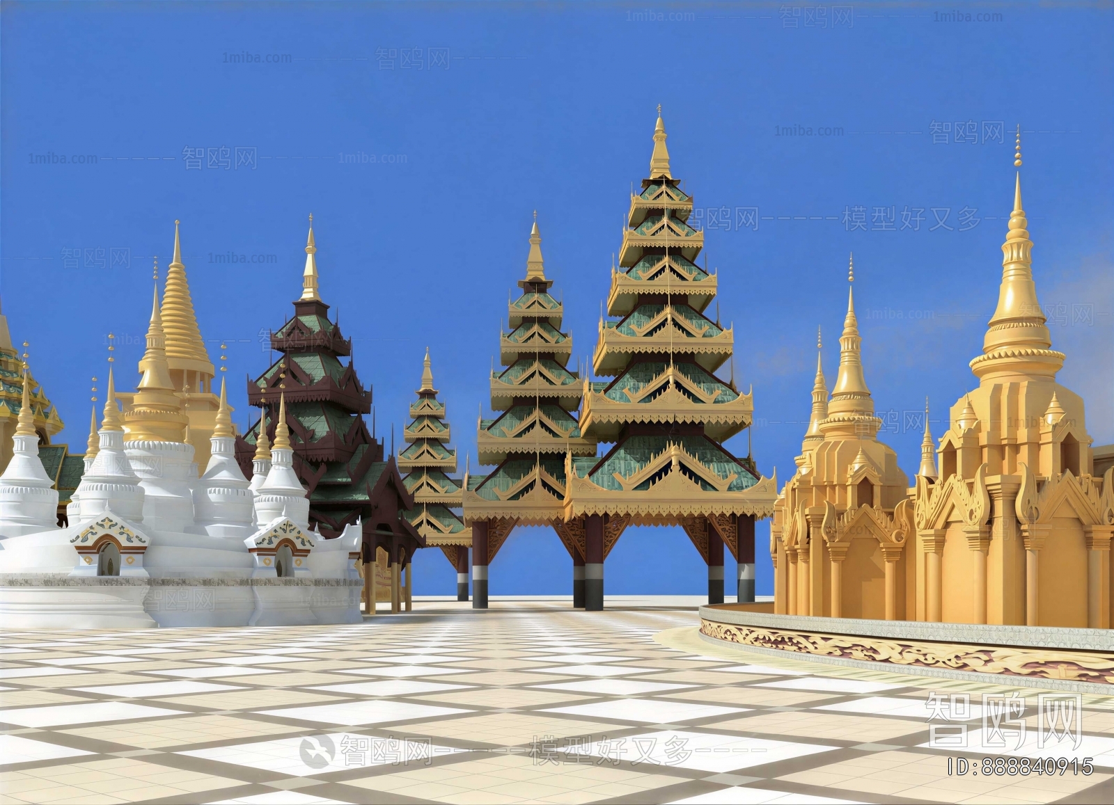 Southeast Asian Style Religious Architecture
