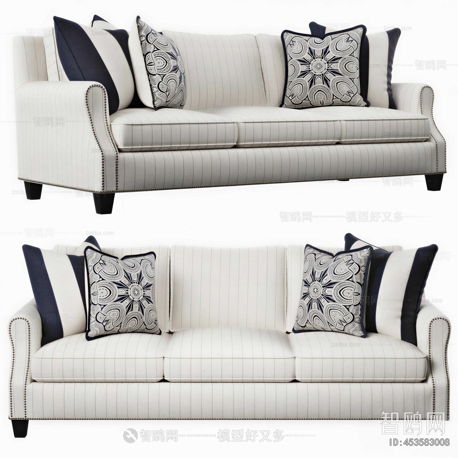 American Style Three-seat Sofa
