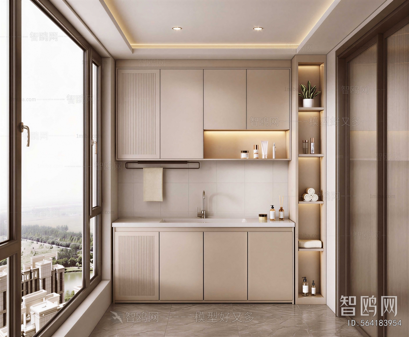 Modern Laundry Cabinet
