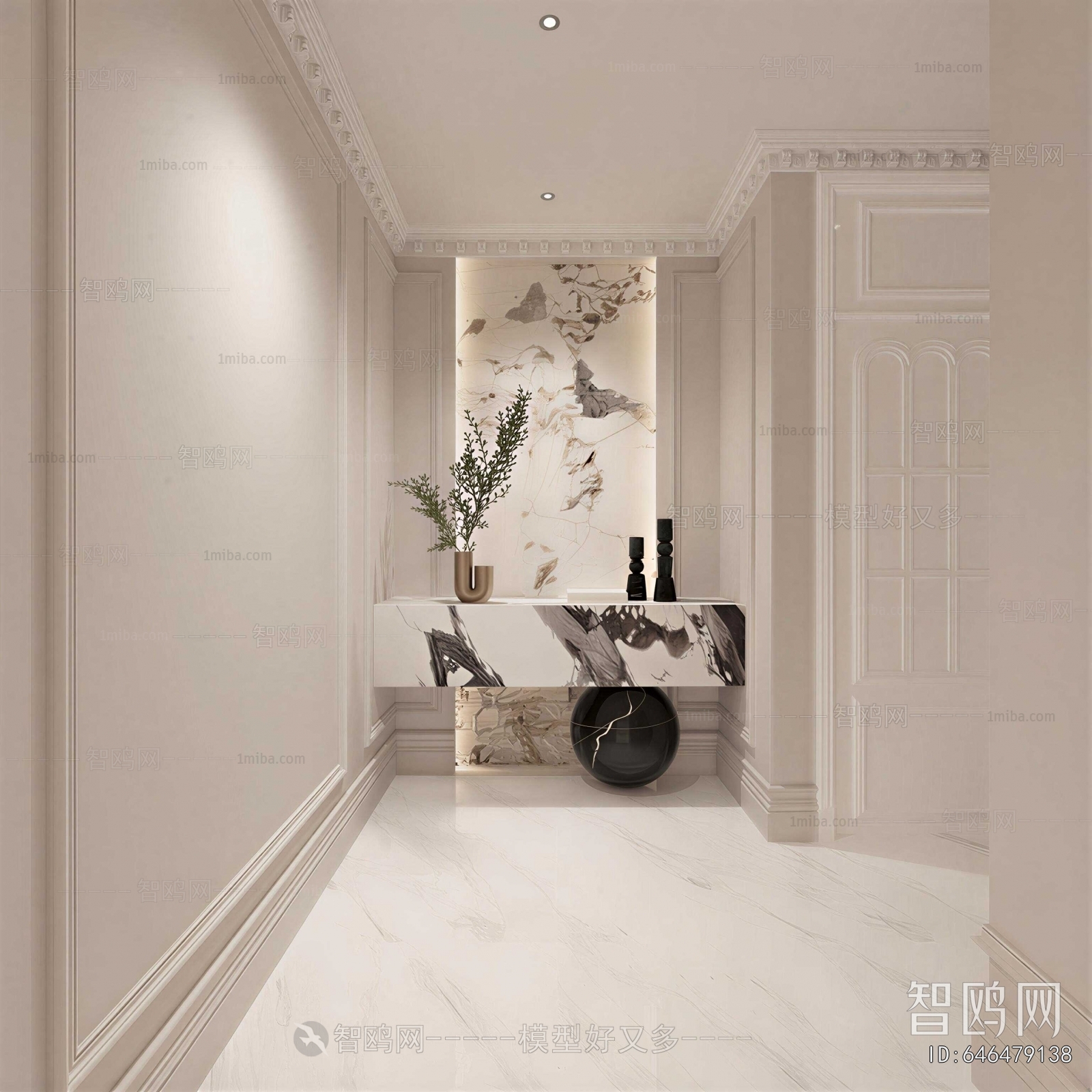 French Style Hallway