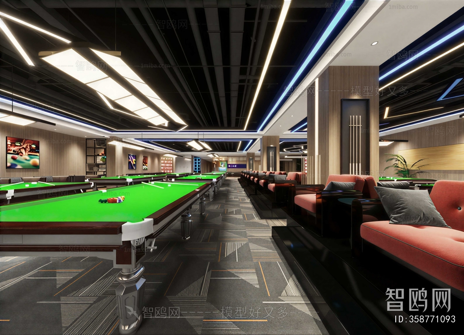 Modern Billiard Room