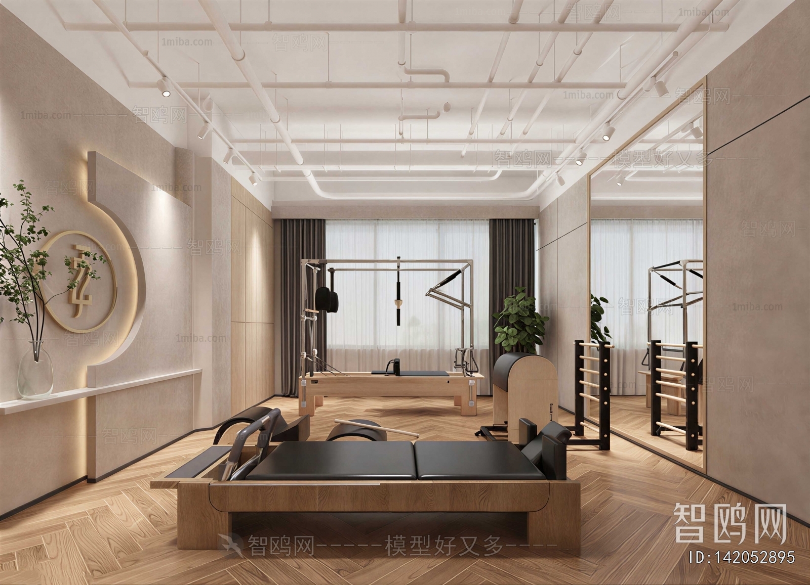 Wabi-sabi Style Yoga Room