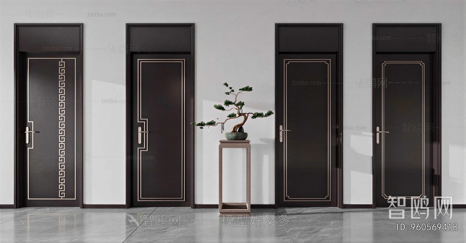 New Chinese Style Single Door