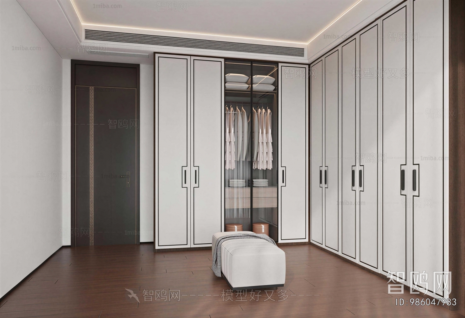 New Chinese Style Clothes Storage Area