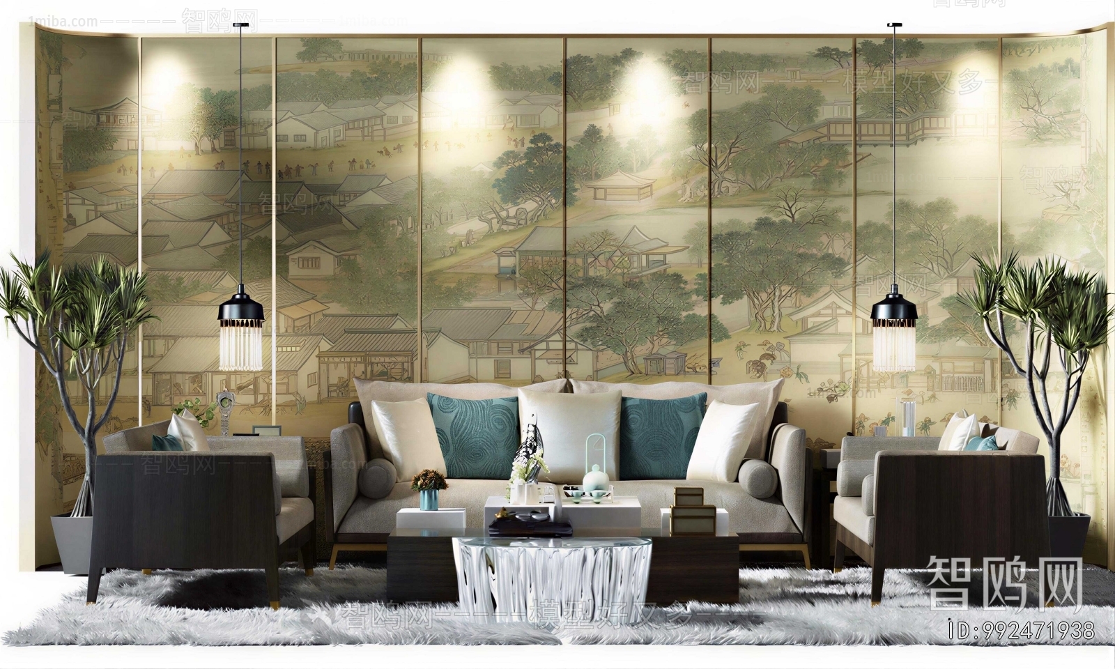 New Chinese Style Sofa Combination