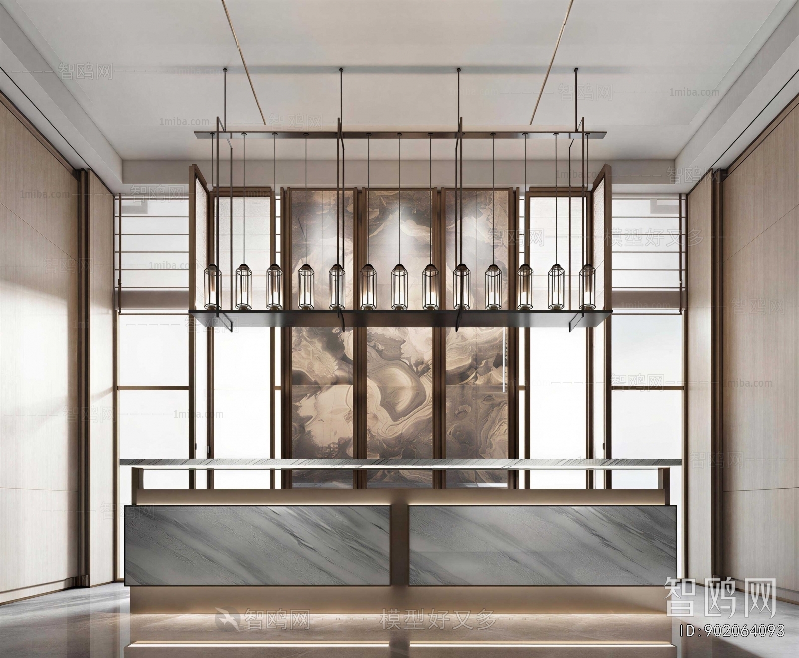 New Chinese Style Real Estate Sales Office