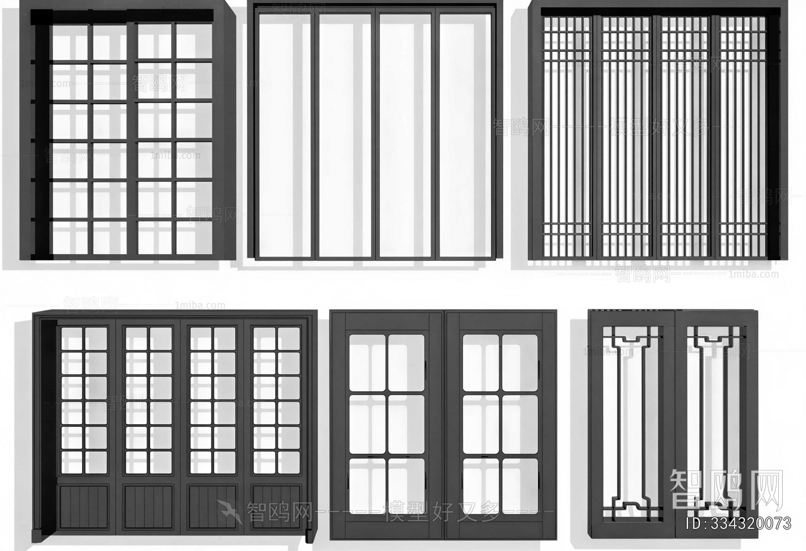 New Chinese Style Sliding Door