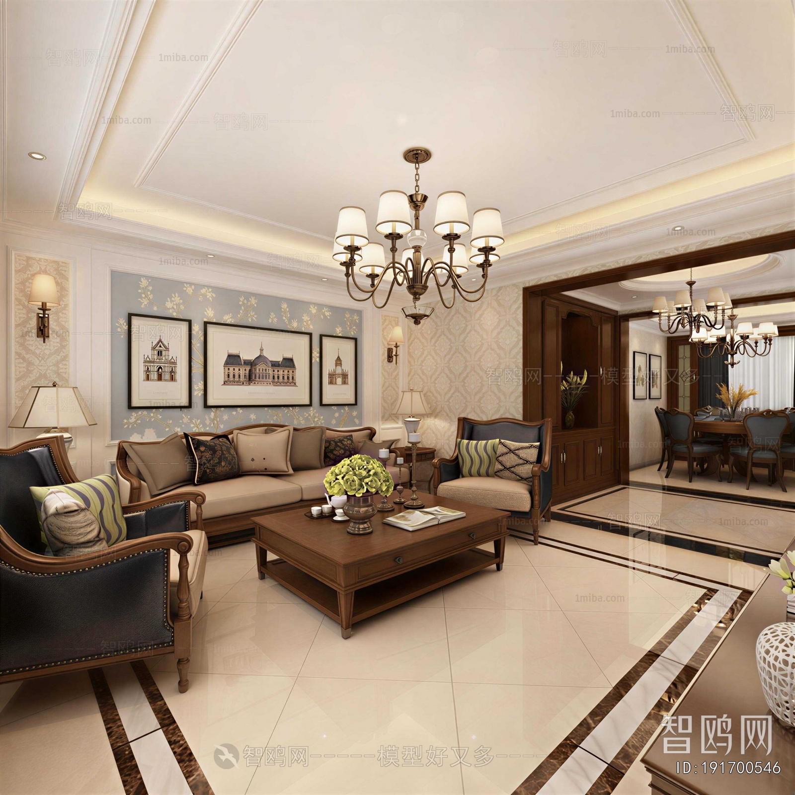 American Style A Living Room