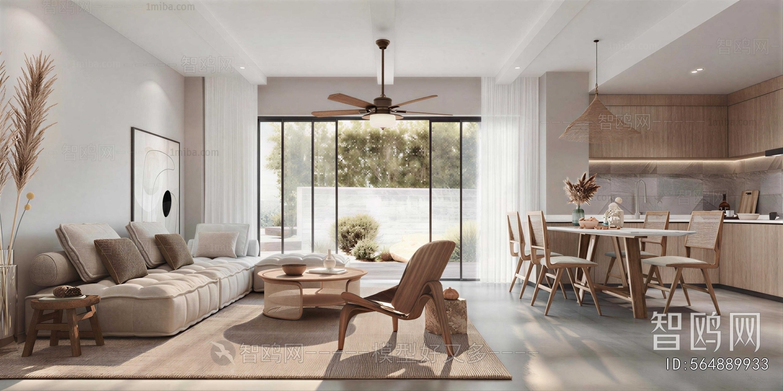 Wabi-sabi Style A Living Room