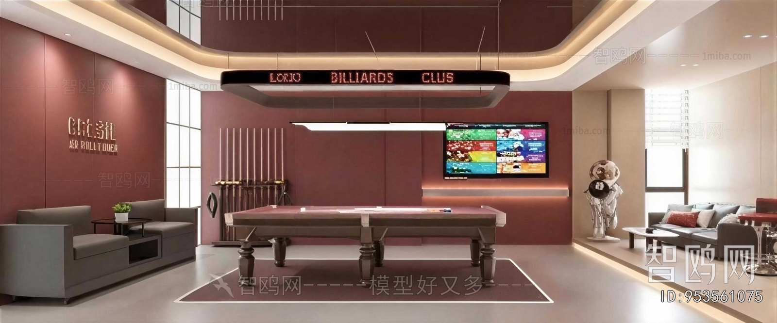 Modern Billiard Room