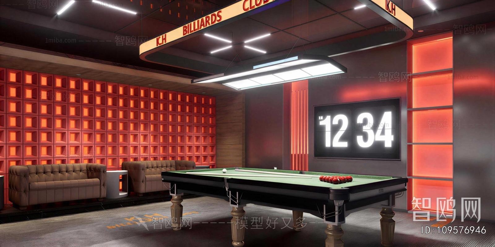Modern Billiard Room