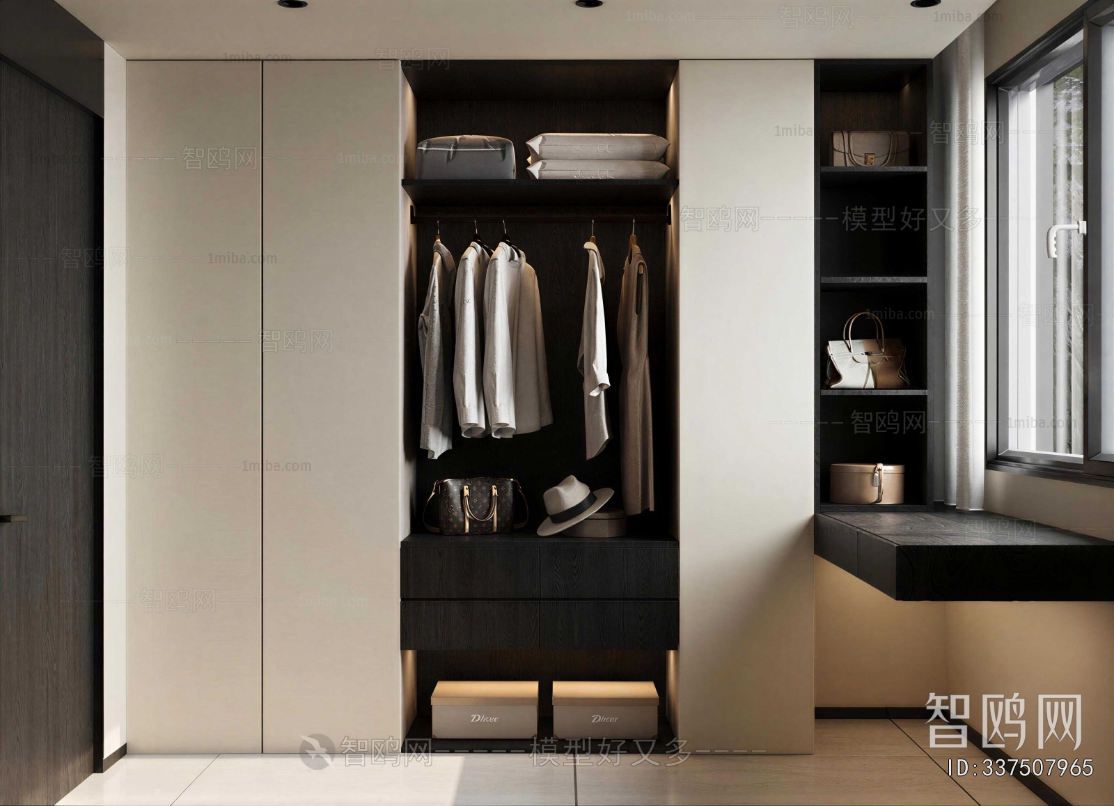 Modern Clothes Storage Area