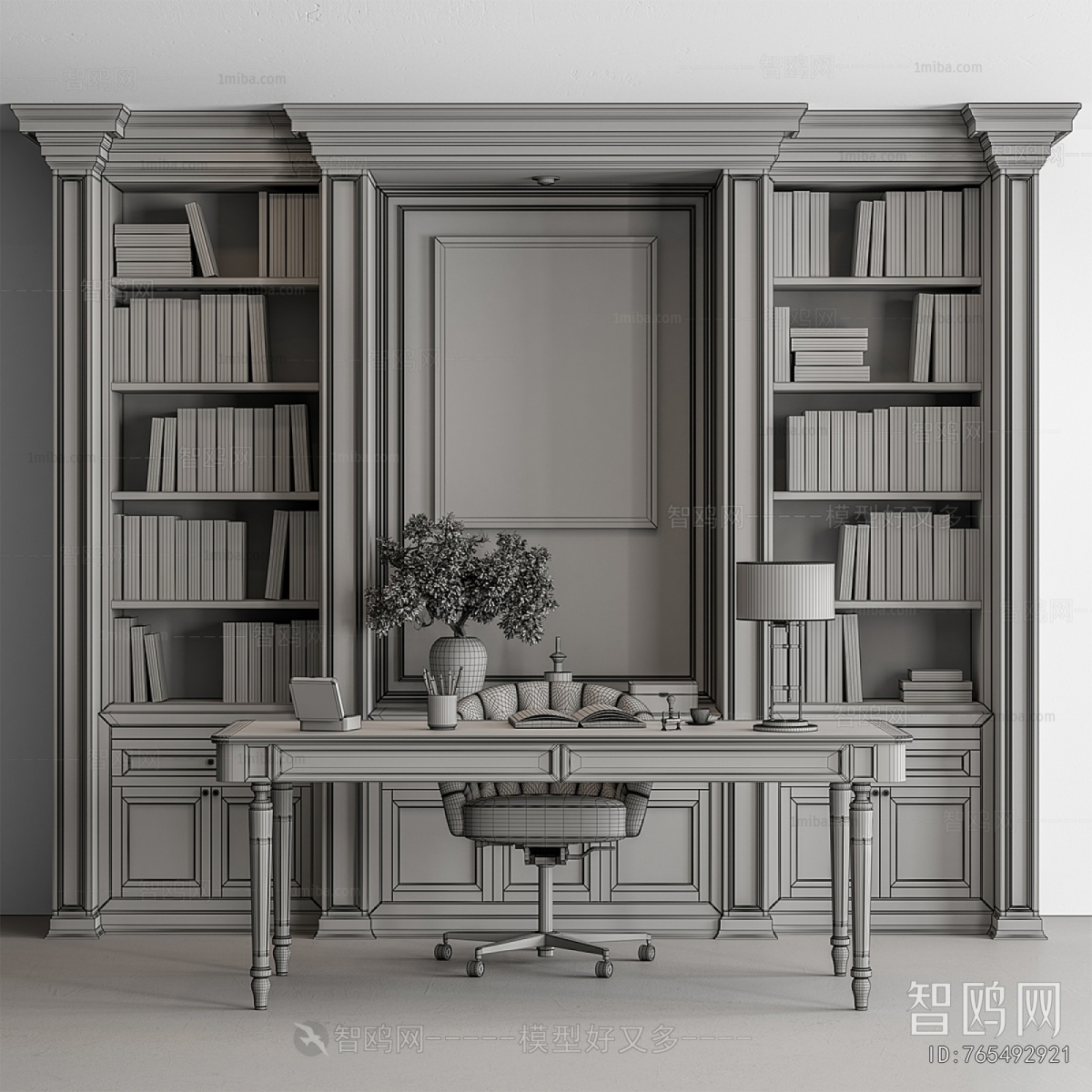 American Style Office Desk And Chair