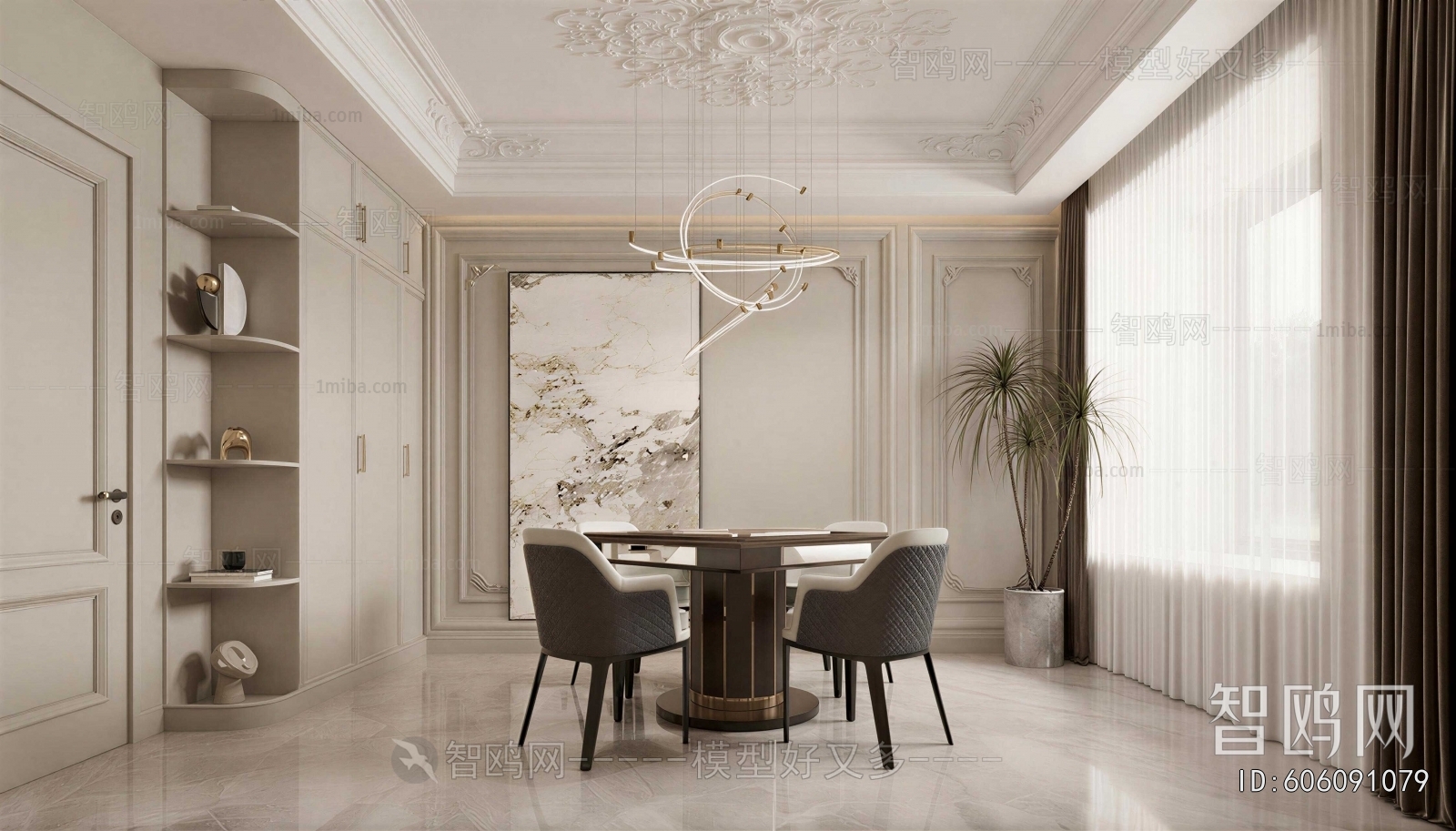 French Style Chess And Card Room
