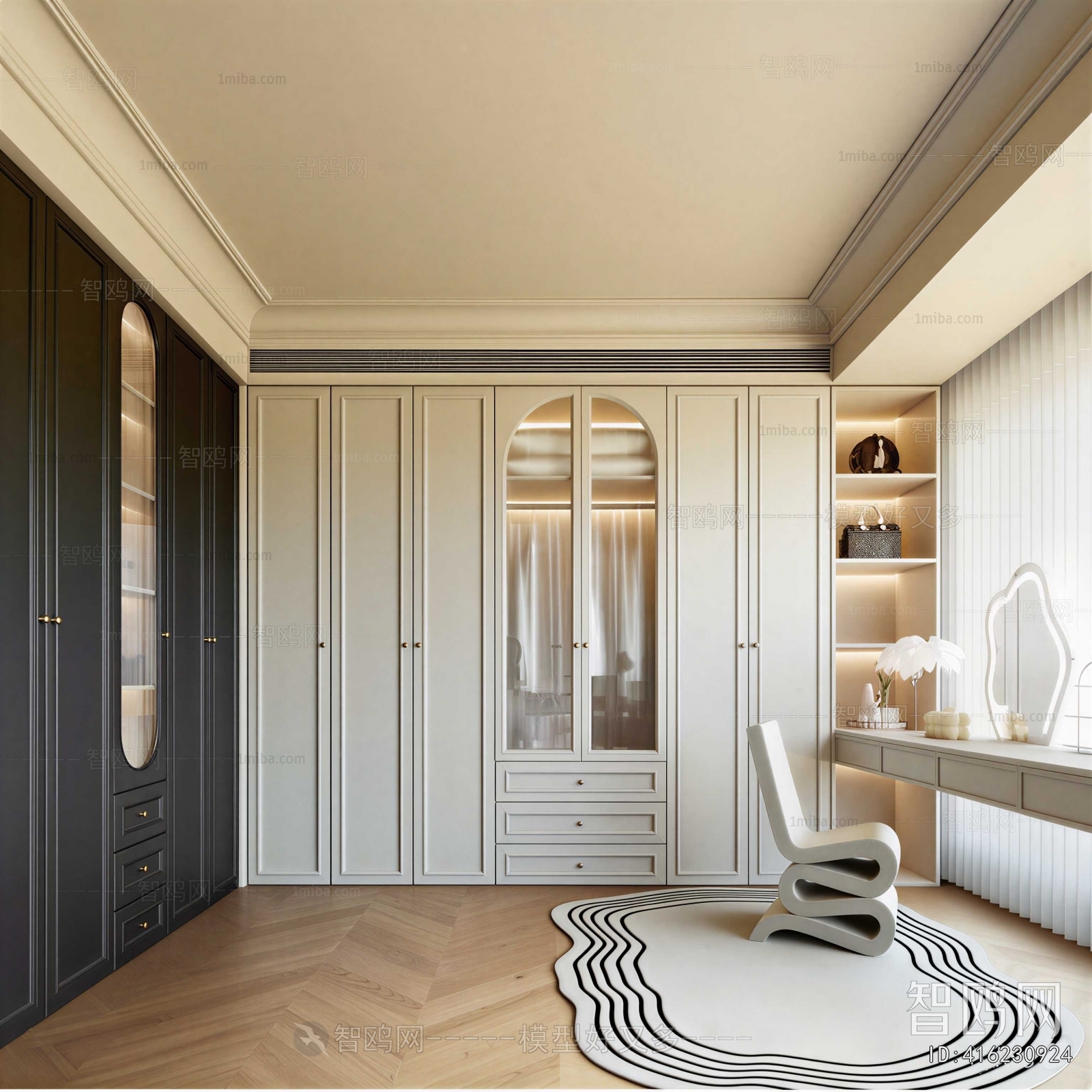 French Style Clothes Storage Area