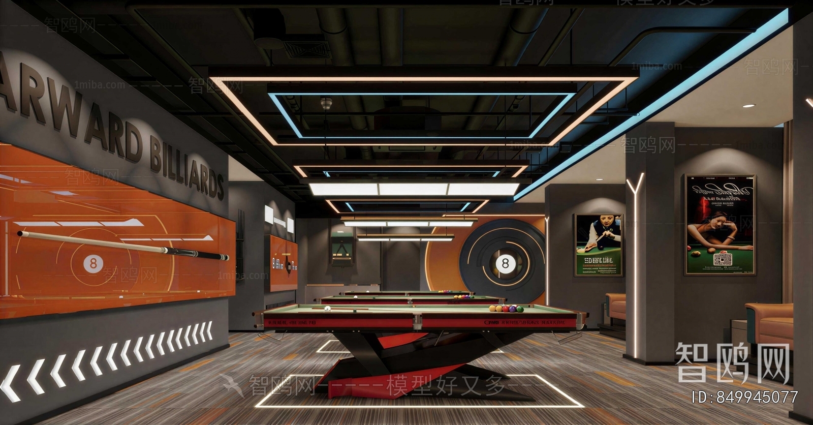 Modern Billiard Room