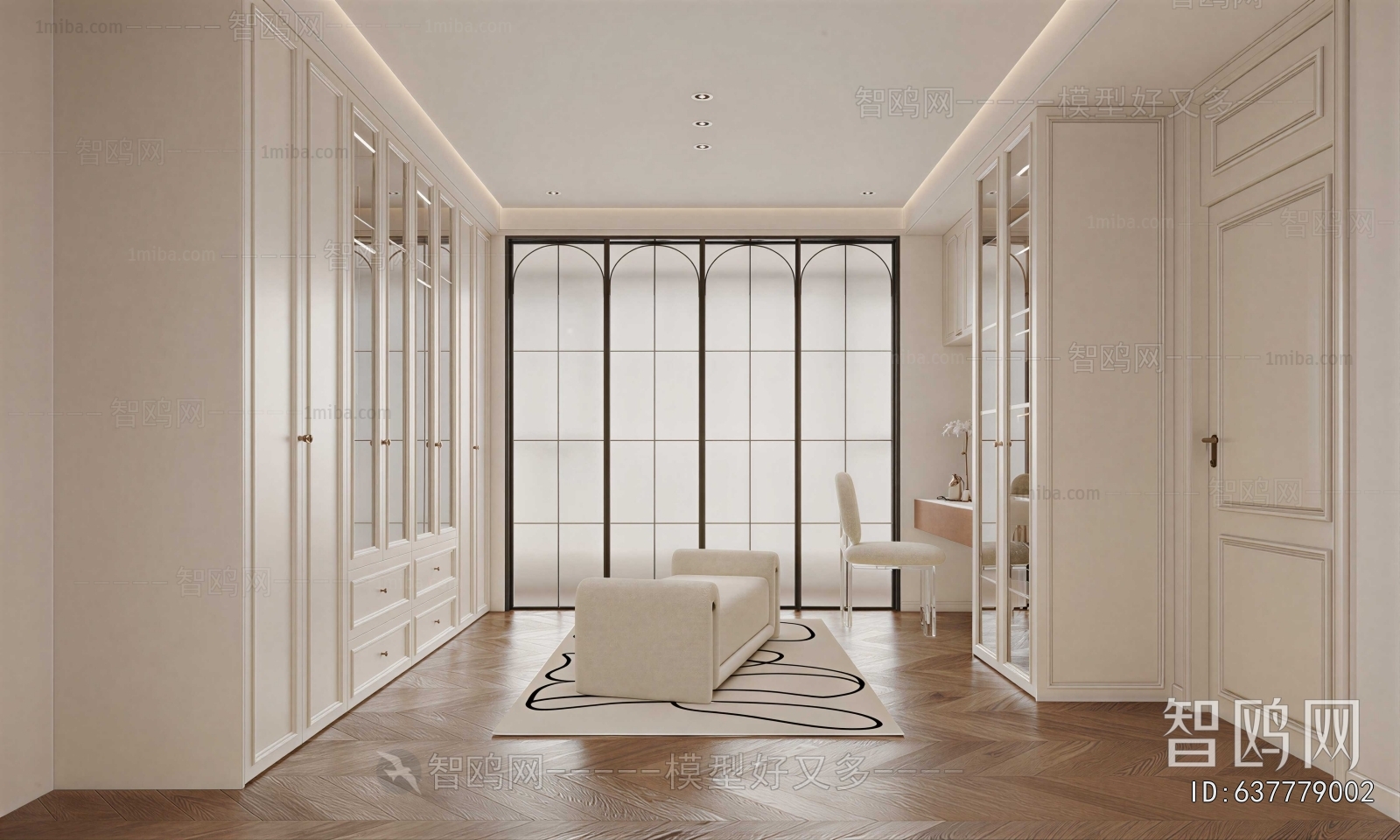 French Style Clothes Storage Area