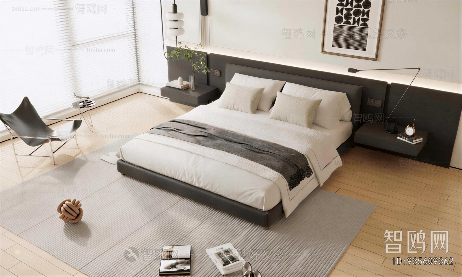 Retro Style Double Bed
