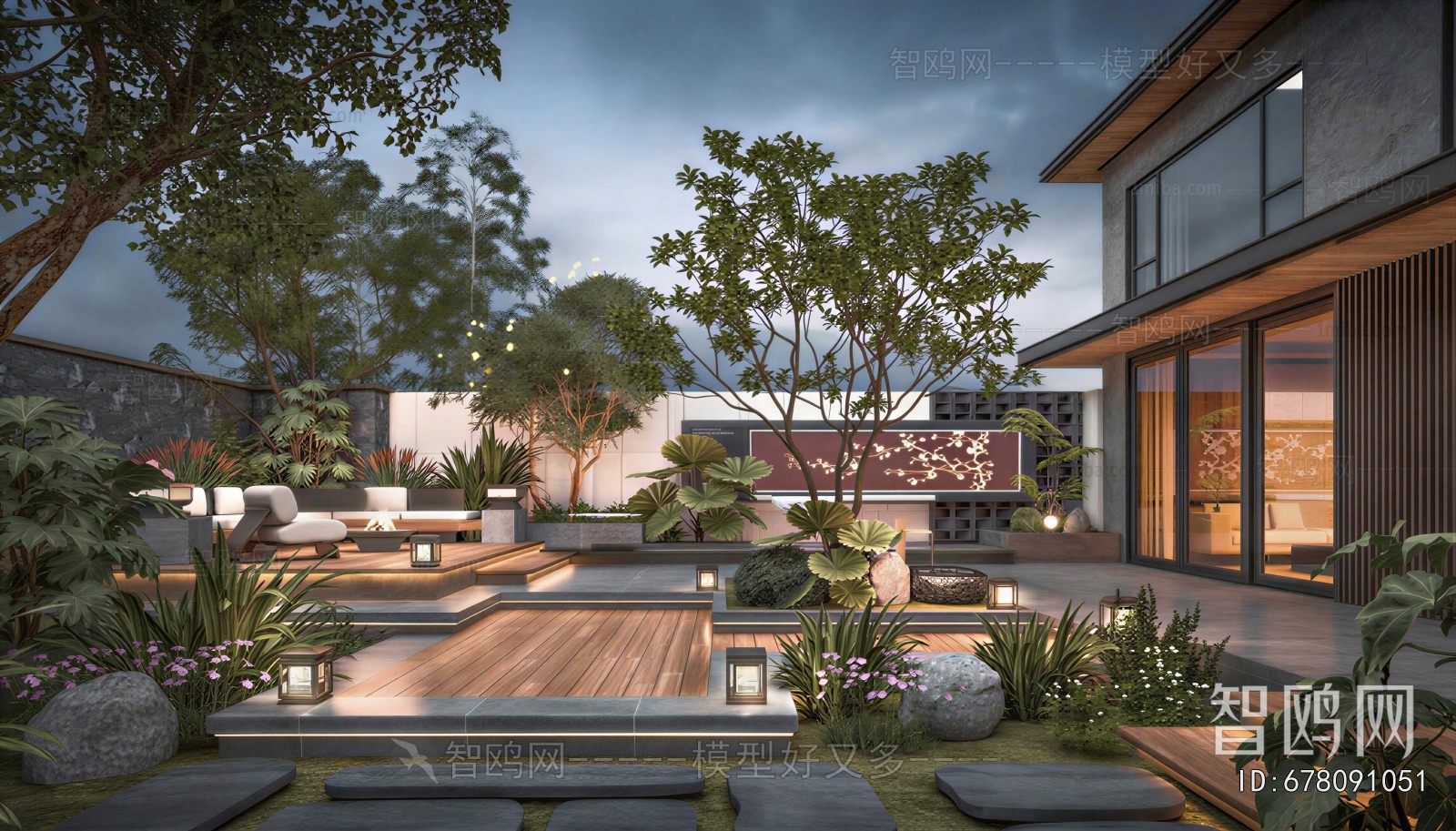 Modern Courtyard/landscape