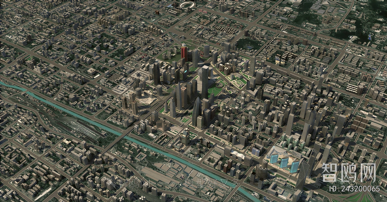 Modern Architectural Bird's-eye View Planning