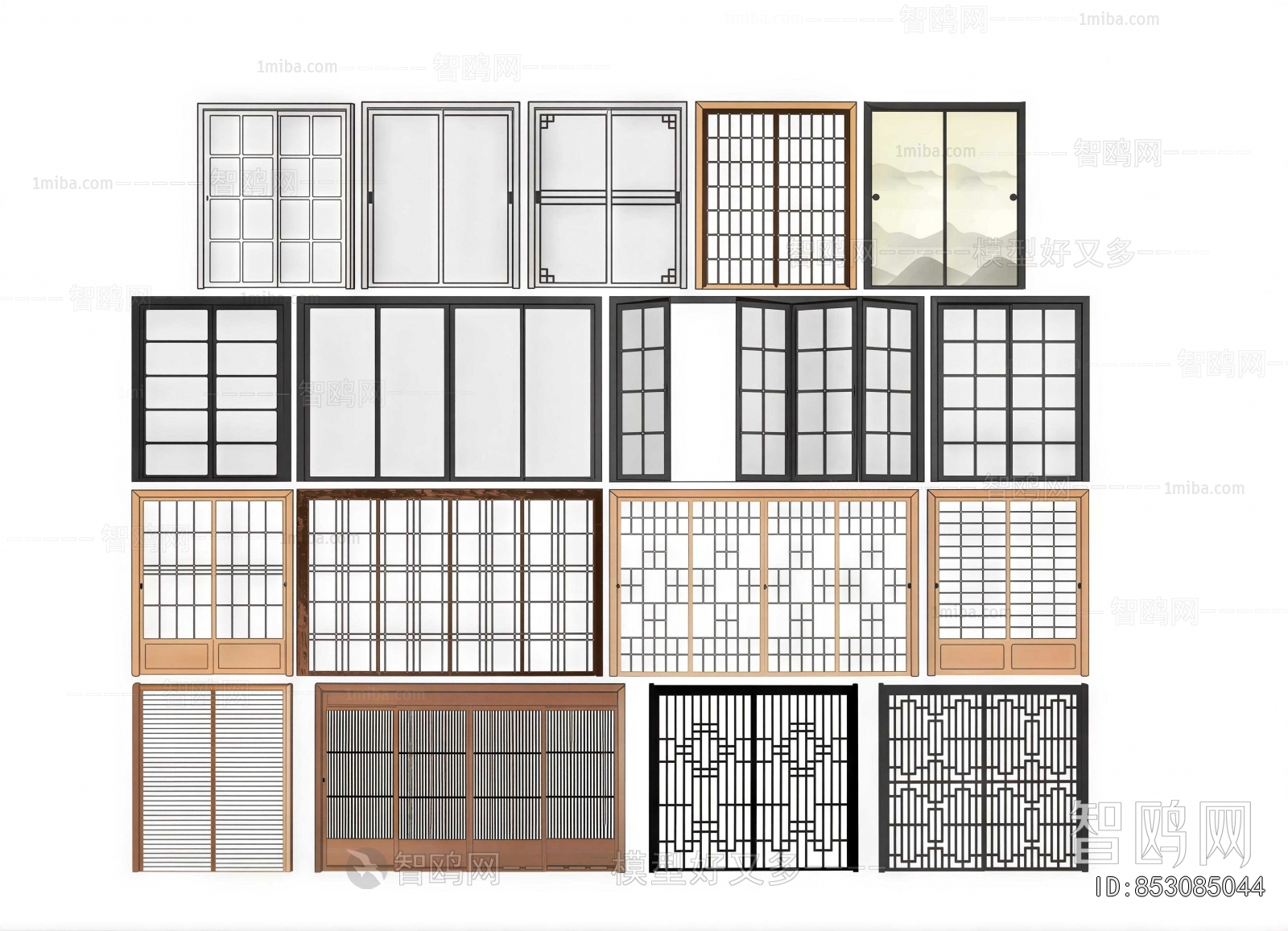 New Chinese Style Sliding Door