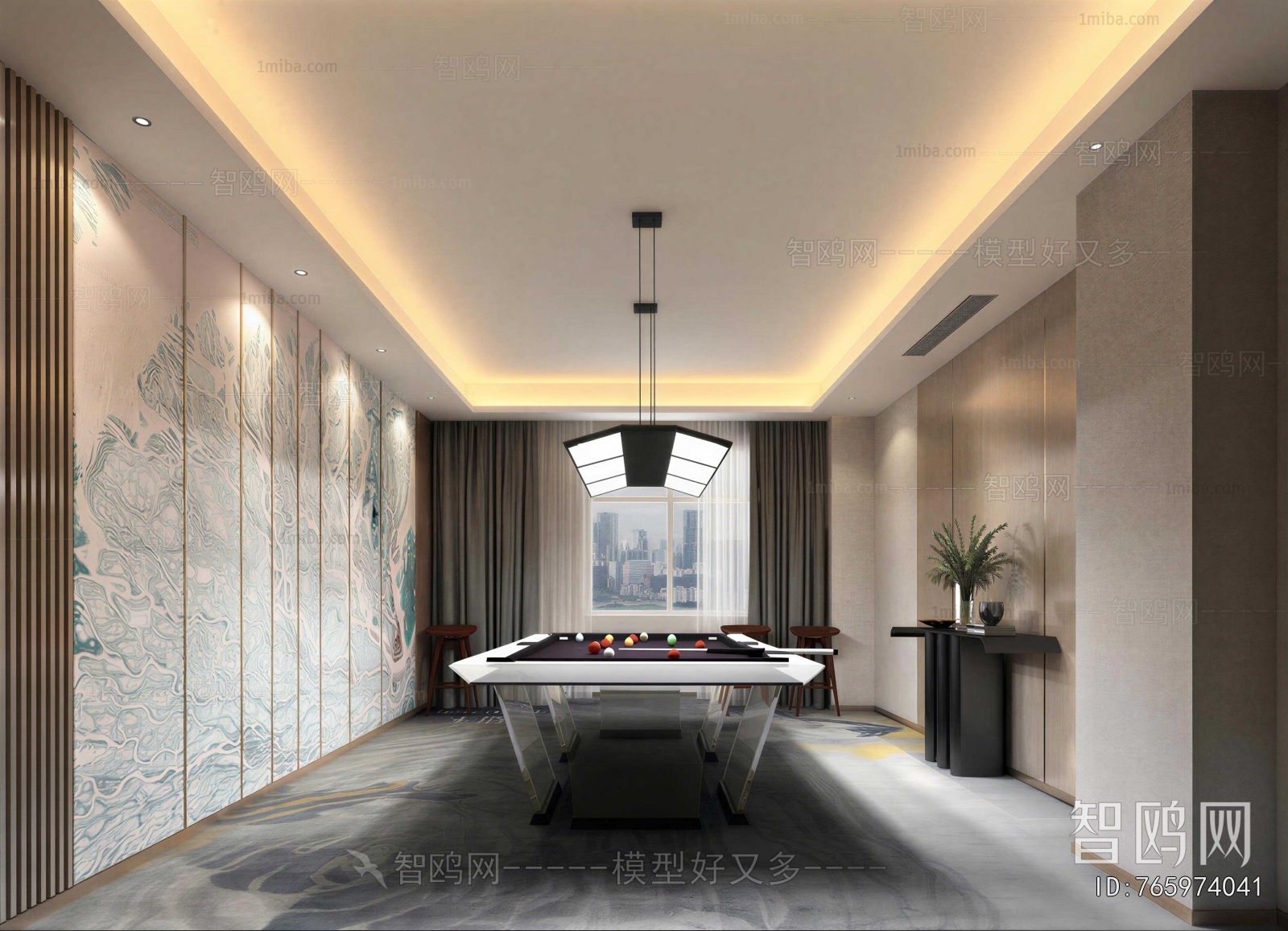 Modern Billiards Room