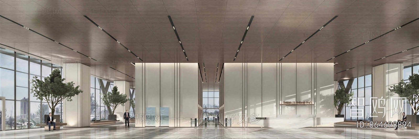 Modern Office Reception Desk
