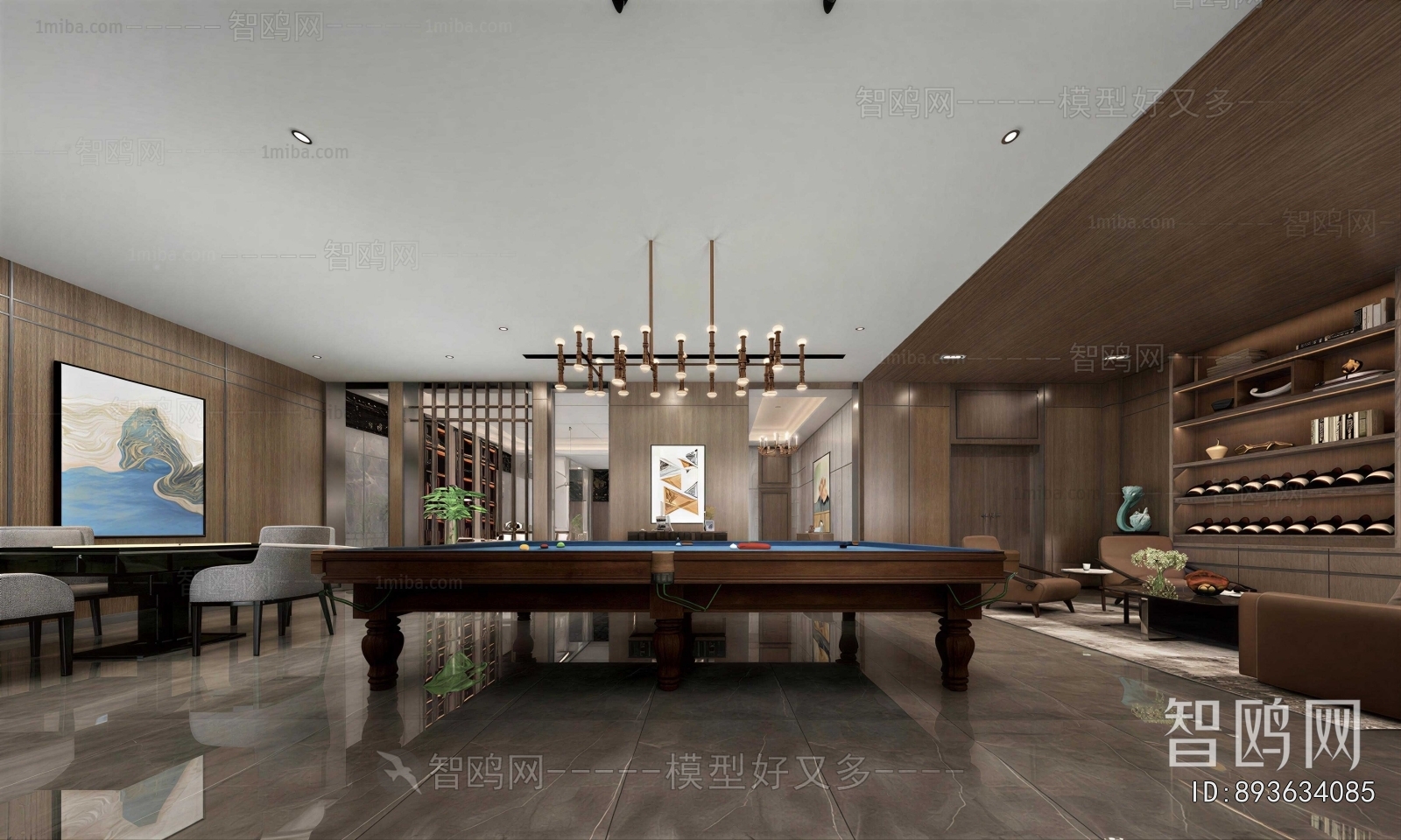 Modern Billiards Room