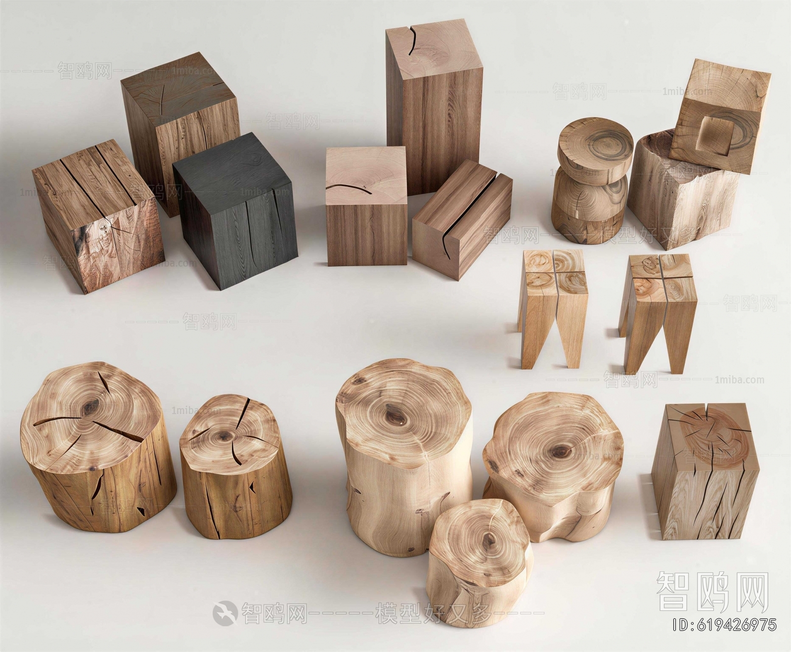 Wabi-sabi Style Stool