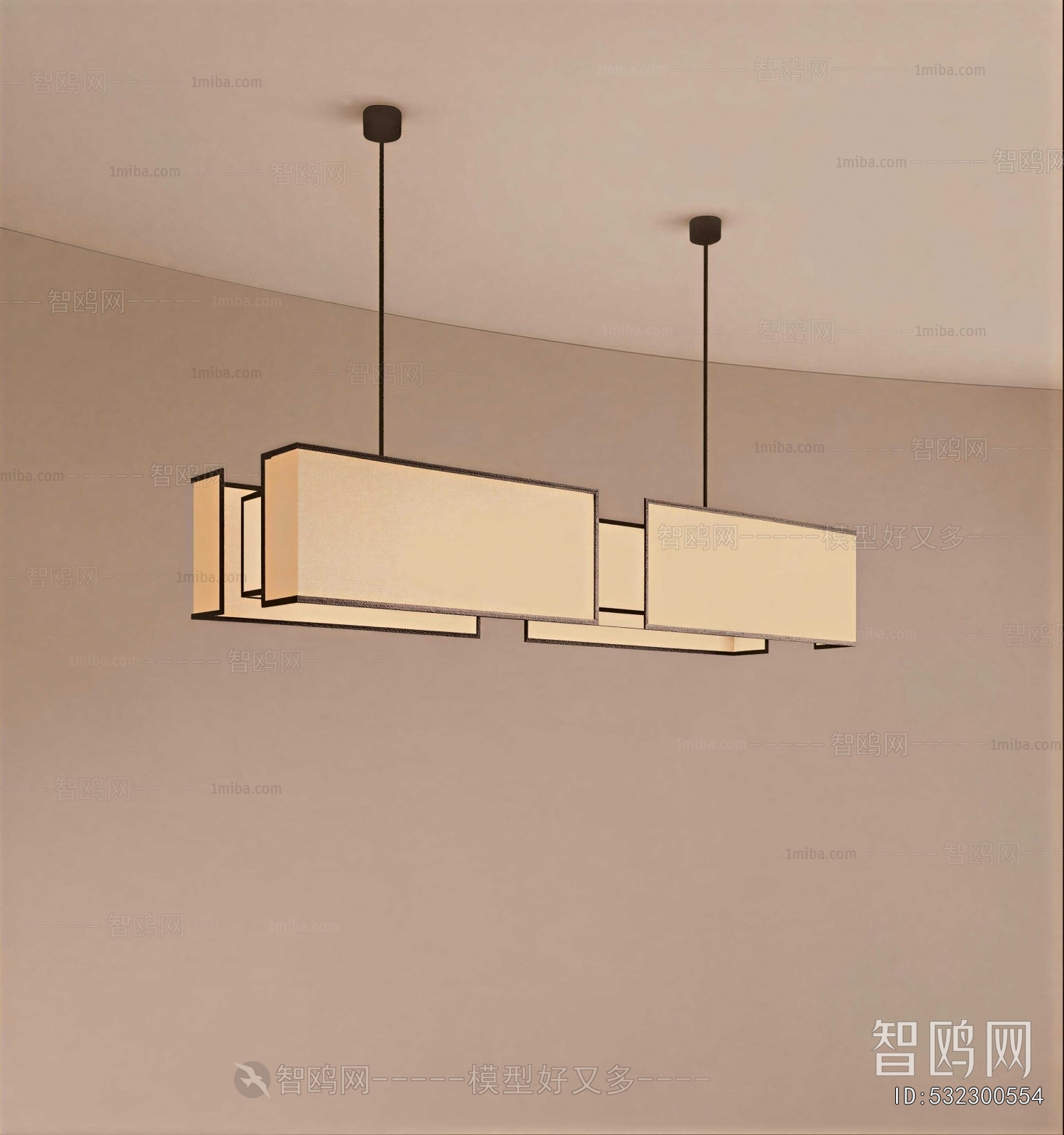 New Chinese Style Long Chandelier