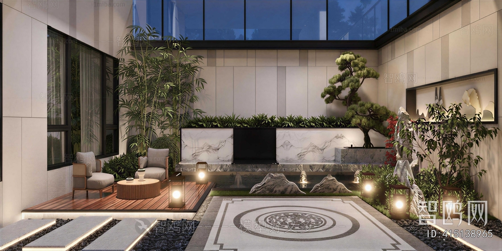New Chinese Style Courtyard/landscape