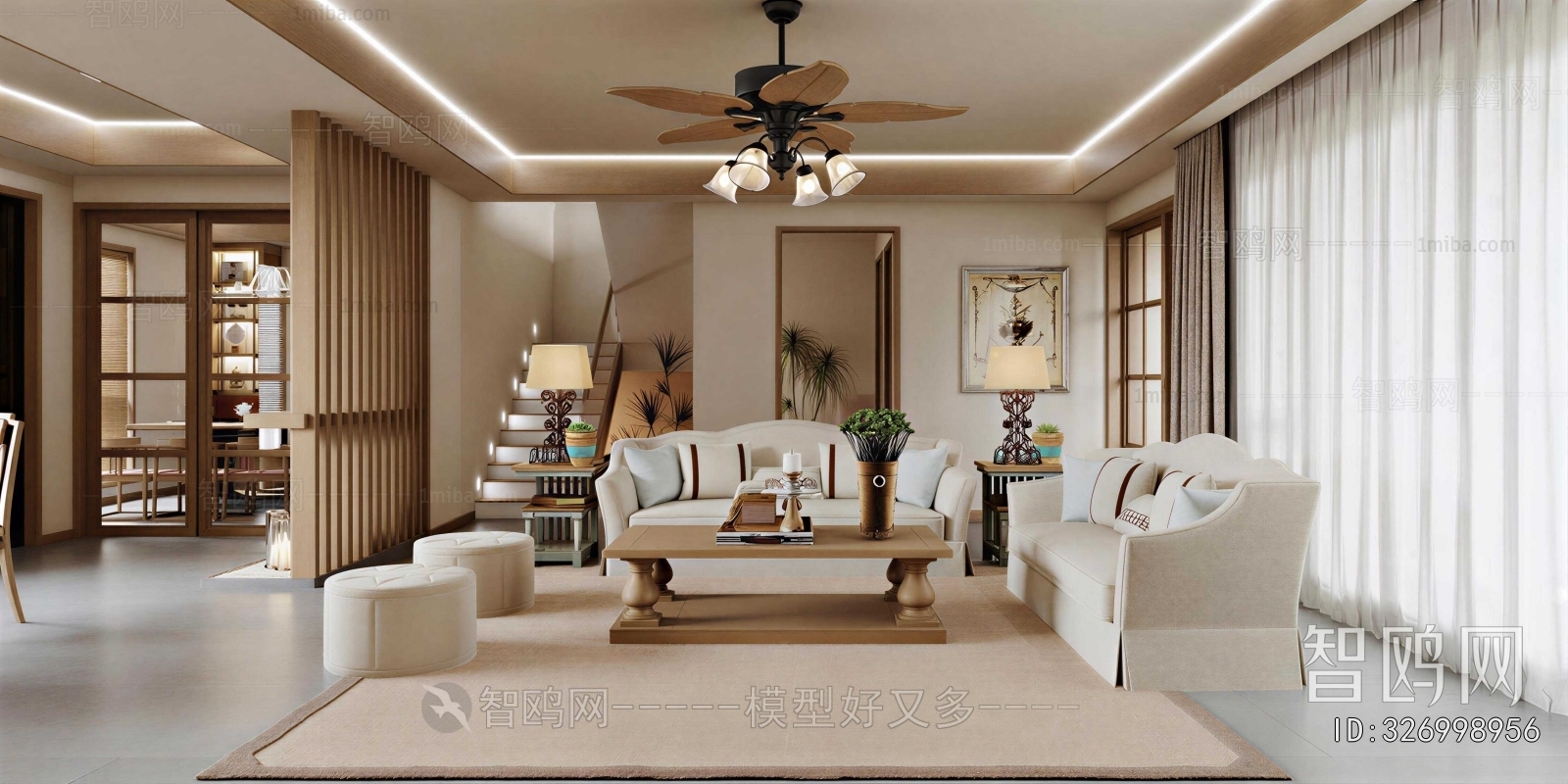 American Style A Living Room