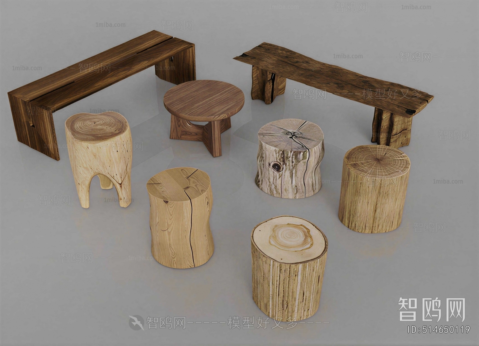 Wabi-sabi Style Stool