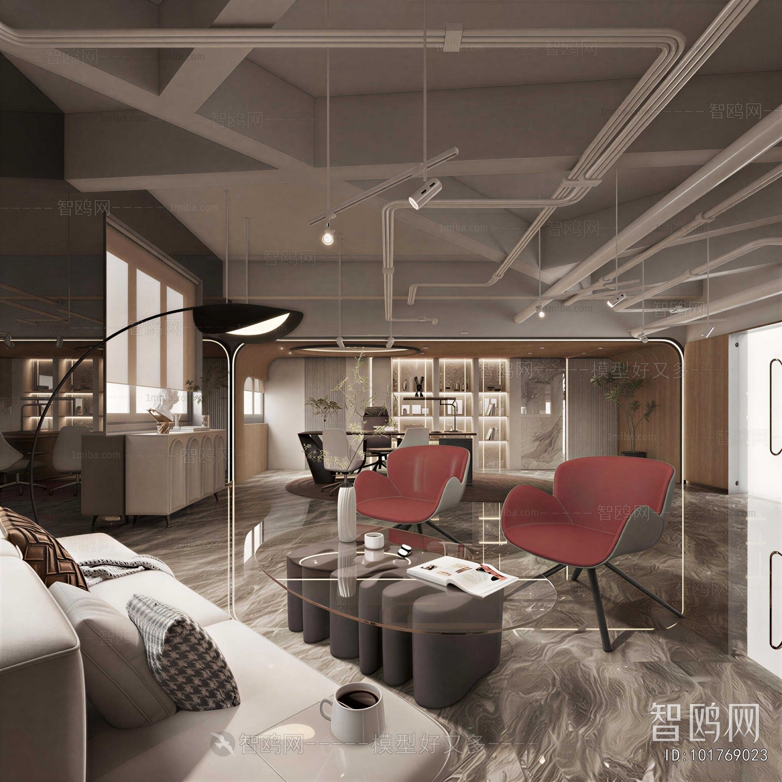 Modern Office Negotiation Area