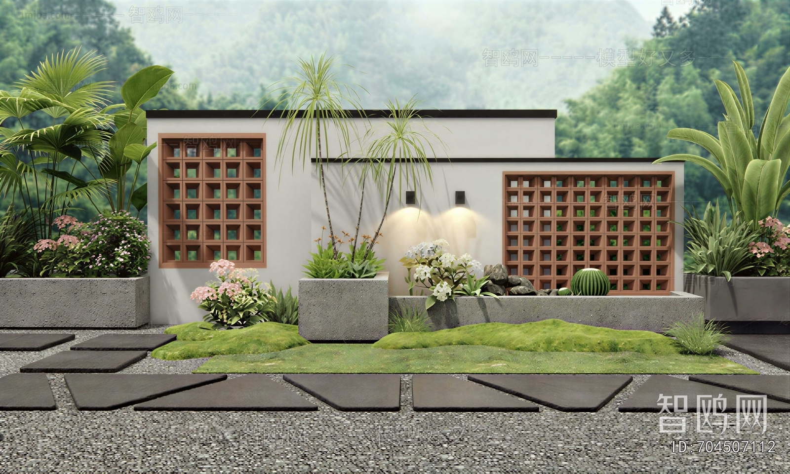 Modern Courtyard/landscape