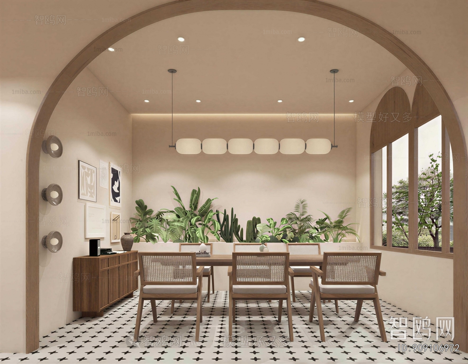 Wabi-sabi Style Dining Room