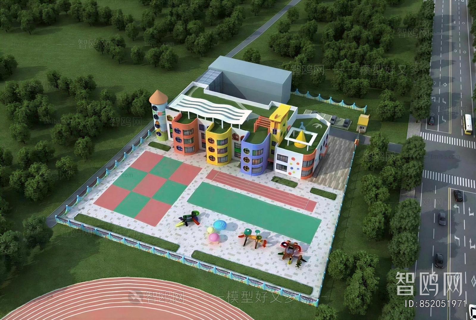 Modern Architectural Bird's-eye View Planning