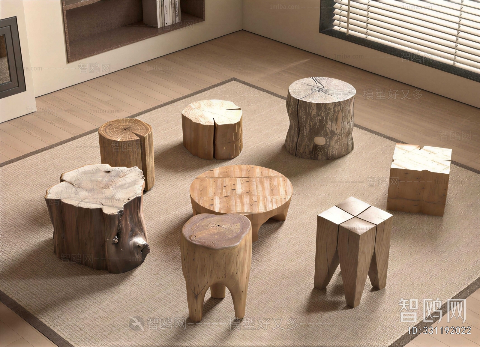 Wabi-sabi Style Side Table/corner Table