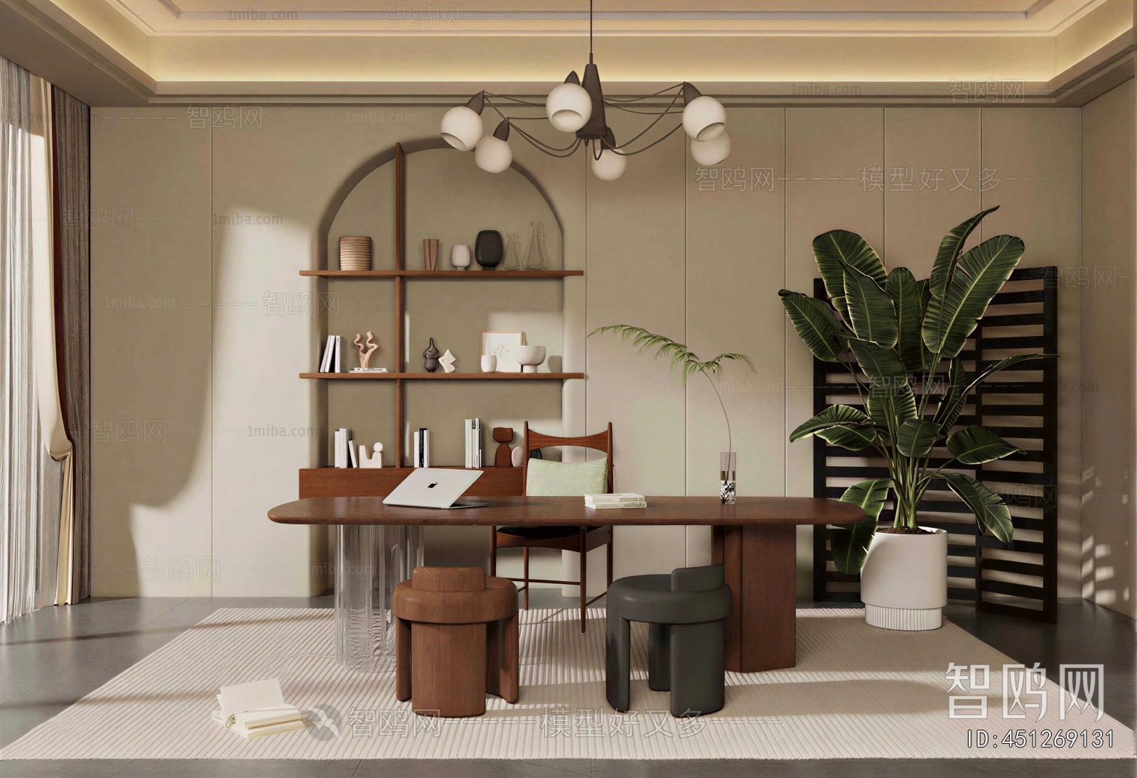 Wabi-sabi Style Study Space