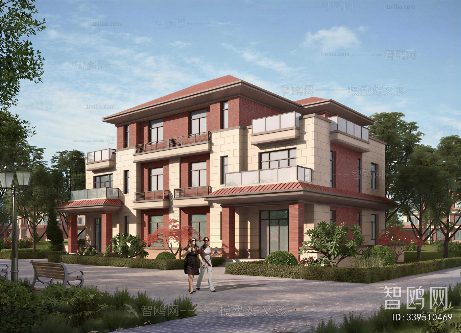 New Chinese Style Double Townhouse