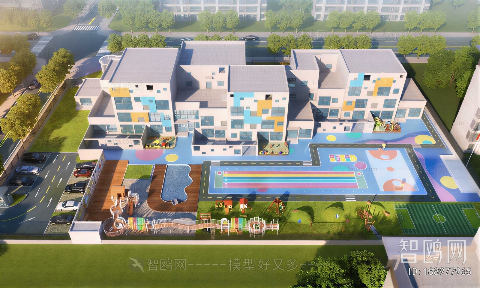 Modern Architectural Bird's-eye View Planning