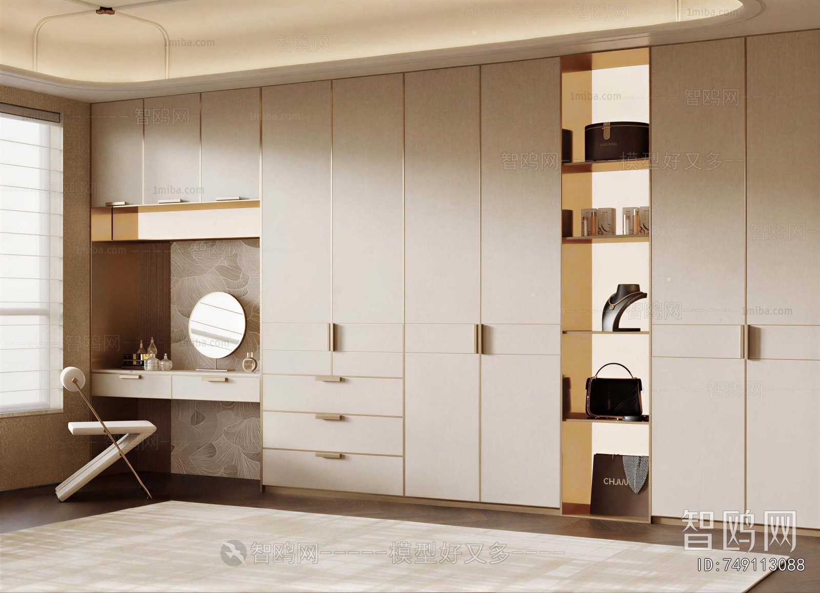 New Chinese Style Clothes Storage Area