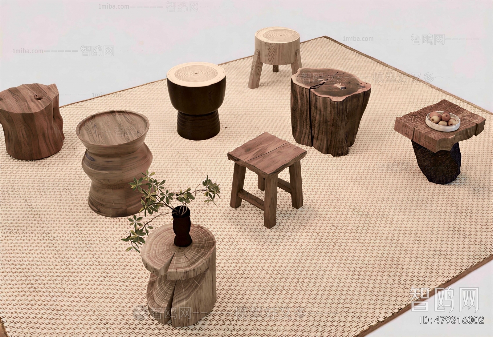 Wabi-sabi Style Stool