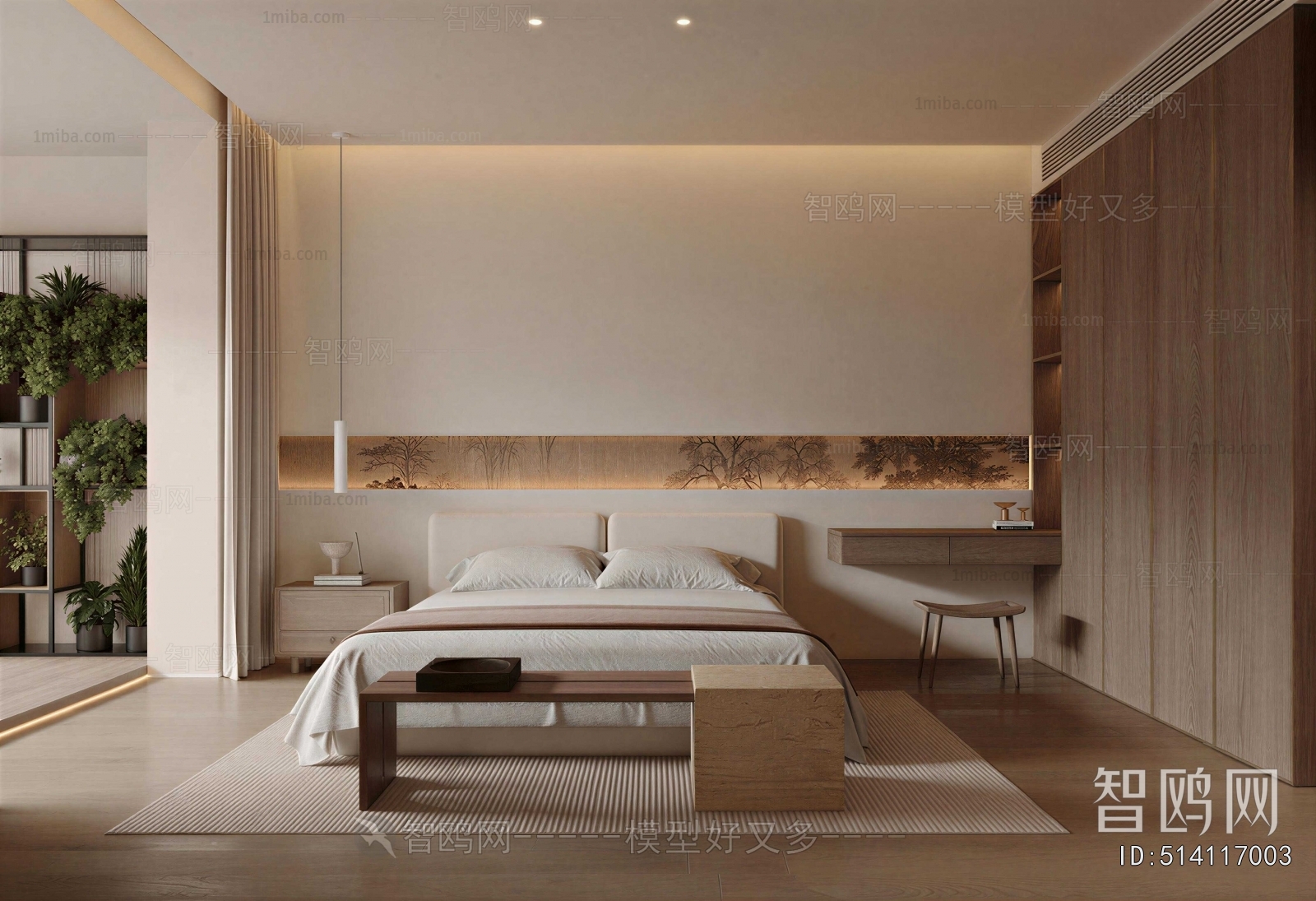 New Chinese Style Bedroom