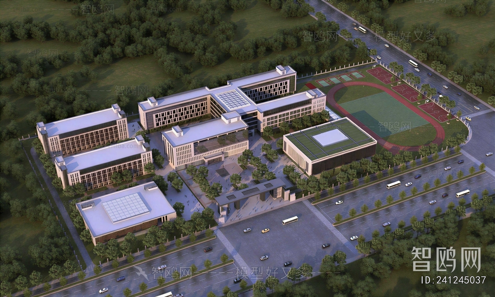 Modern Architectural Bird's-eye View Planning