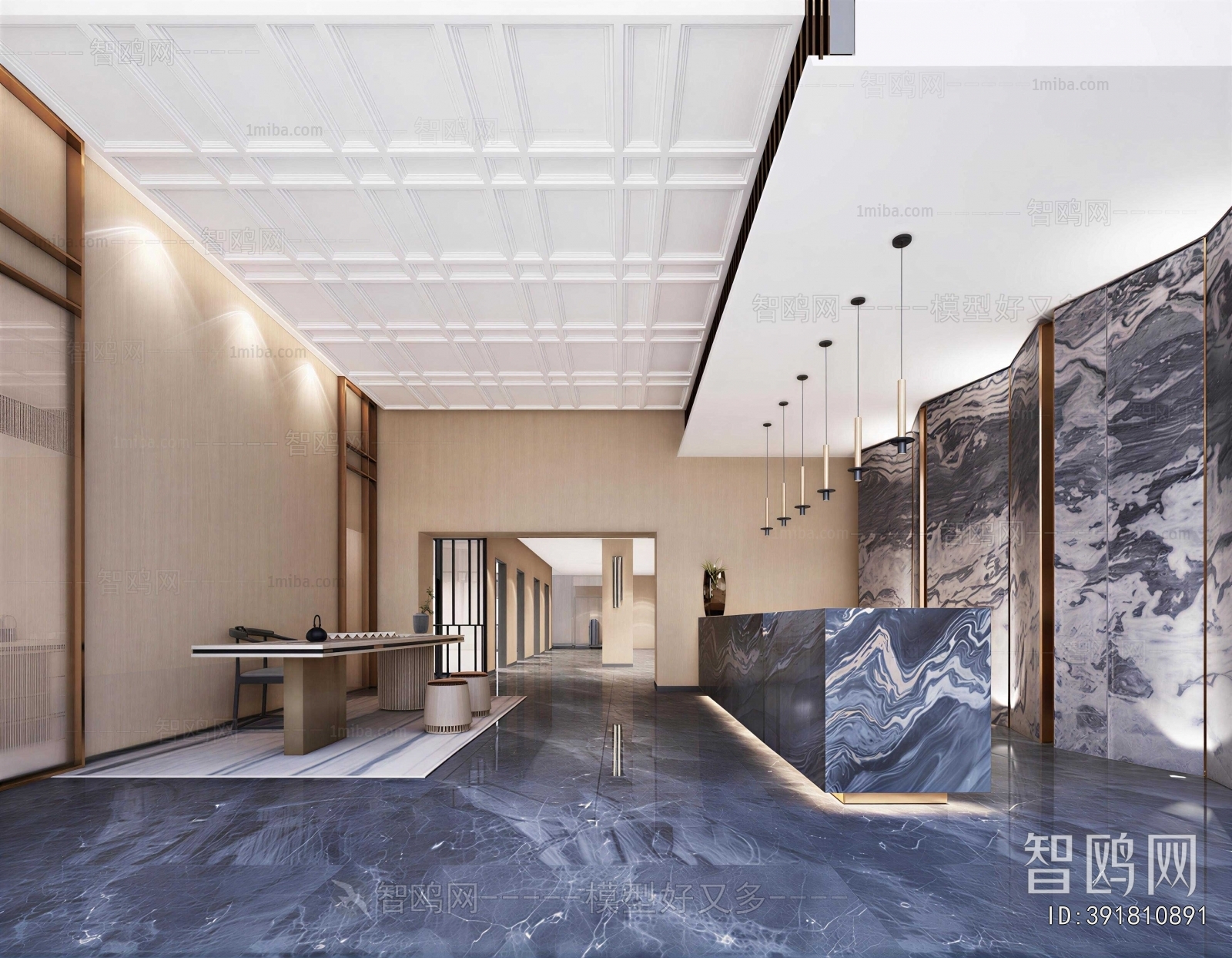 New Chinese Style Lobby Hall