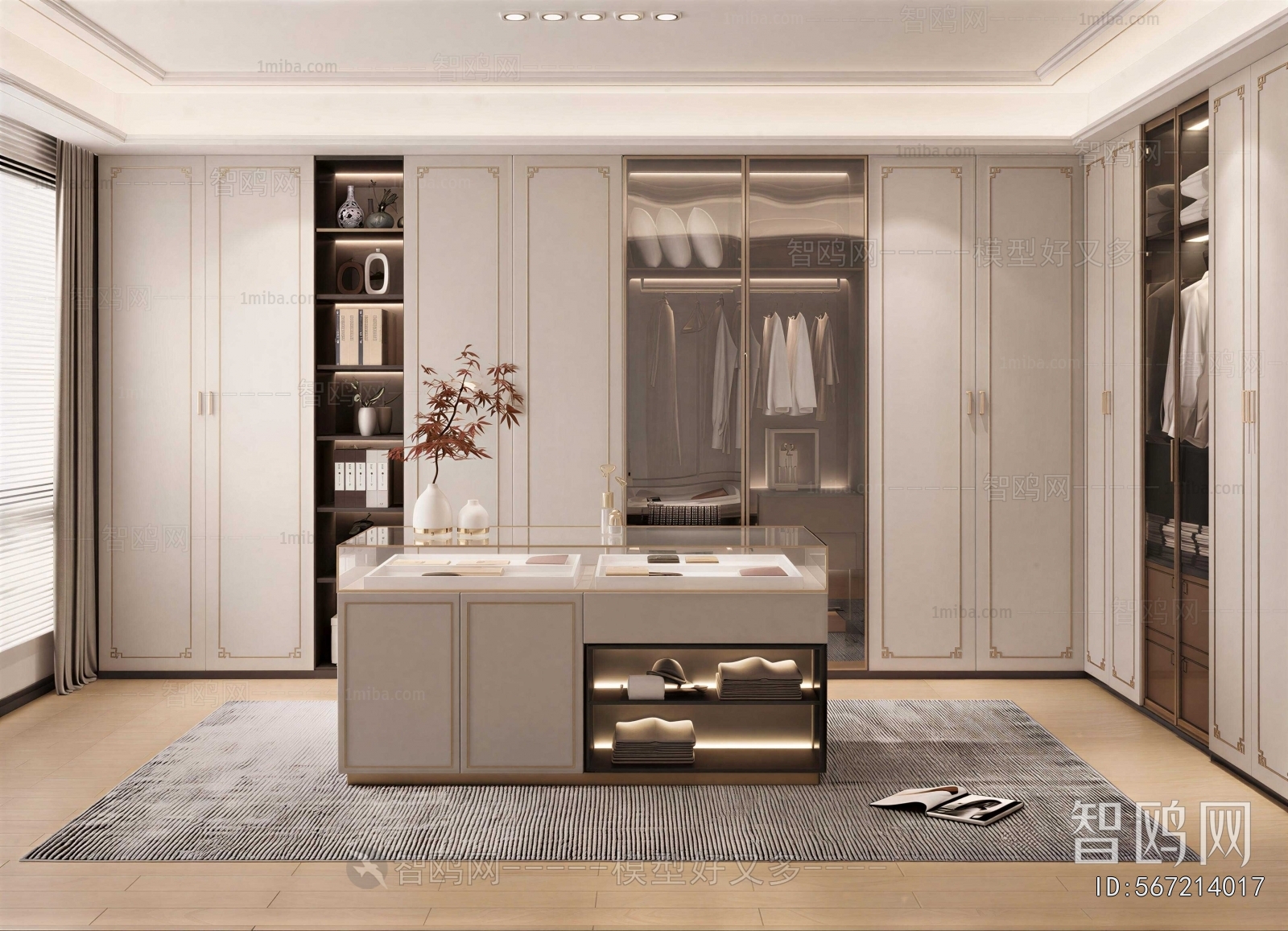 New Chinese Style Clothes Storage Area